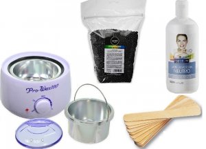 KIT DEPILAZIONE BLAK WAX CERA BRASILIANA IN PERLE DA 1 KG