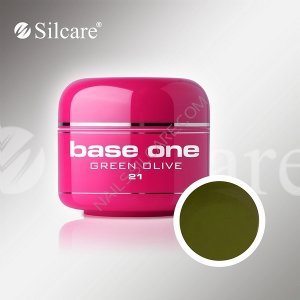 SILCARE BASE ONE GEL UV COLOR 21 GREEN OLIVE