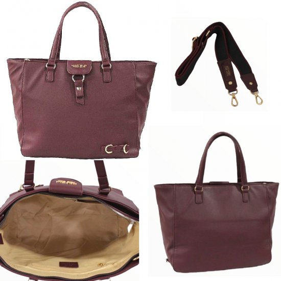 BORSA DONNA IN ECOPELLE HARVEY MILLER BORDEAUX - Clicca l'immagine per chiudere