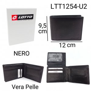 PORTAFOGLIO UOMO VERA PELLE LOTTO